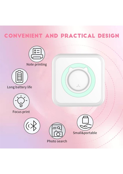 Taşınabilir Etiket Yazıcısı, Mini C15 Cep Termal Yazıcısı, Bluetooth Fotoğraf Yazıcısı, Taşınabilir Etiket Etiket Yazıcısı, Mavi (Yurt Dışından) fiyatları