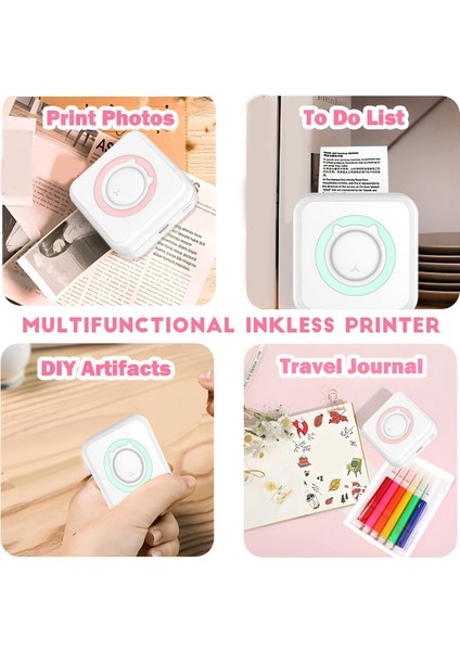 Taşınabilir Etiket Yazıcısı, Mini C15 Cep Termal Yazıcısı, Bluetooth Fotoğraf Yazıcısı, Taşınabilir Etiket Etiket Yazıcısı, Mavi (Yurt Dışından) indirimleri