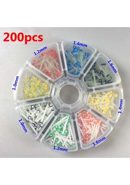 1.2/1.4/1.6/1.8mm Kuvars Diş Restoratif Diş Fiber Mesaj Kiti Diş Fiber Mesaj Cam Kuvars Diş Restoratif 200 Adet (Yurt Dışından)