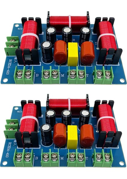 2x 200 W Hoparlör Geçiş Çift Tiz + Orta Kademe + Bas 4 Yollu Hoparlör Ses Frekans Bölücü Ev Sinema Hoparlörü Bölücü (Yurt Dışından)