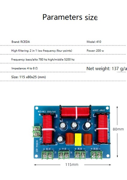 2x 200 W Hoparlör Geçiş Çift Tiz + Orta Kademe + Bas 4 Yollu Hoparlör Ses Frekans Bölücü Ev Sinema Hoparlörü Bölücü (Yurt Dışından) fırsatları