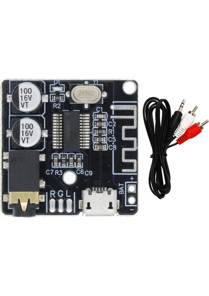 Bt5.0 Ses Alıcısı + Bire Iki Ses Kablosu Kiti Mp3 Bluetooth Dekoder Kayıpsız Araba Hoparlör Ses Amplifikatör Devre Kartı Modülü (Yurt Dışından)