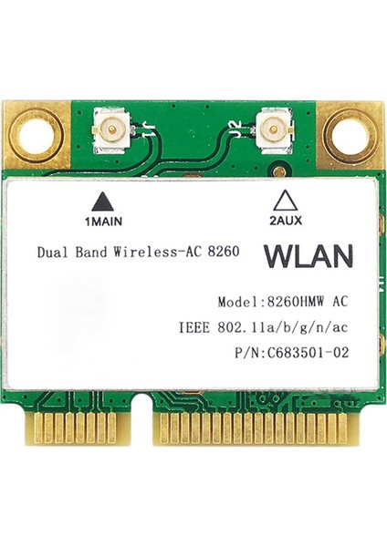 3x 1200 Mbps Ağ Kartı 8260HMW Ac 2.4g + 5g Mini Pcı-E Kart 4.2 Bluetooth Wifi Kartı 802.11AC 867 Mbps Dizüstü Bilgisayar Için (Yurt Dışından)
