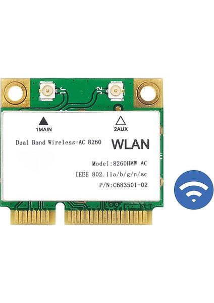 3x 1200 Mbps Ağ Kartı 8260HMW Ac 2.4g + 5g Mini Pcı-E Kart 4.2 Bluetooth Wifi Kartı 802.11AC 867 Mbps Dizüstü Bilgisayar Için (Yurt Dışından)