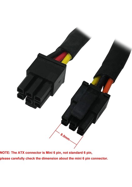 5x Mini 6pin To 15PIN X2 Sata Güç Kablo Kordonu Vostro 3650 3653 3655 Masaüstü Bilgisayar HDD SSD Genişletme Kablosu (Yurt Dışından) fırsatları