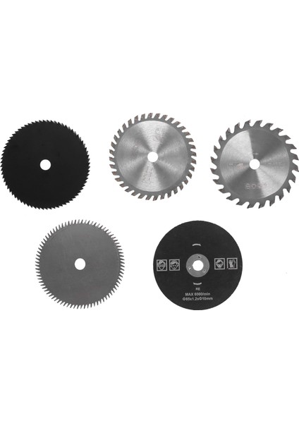 5 Parça Set Karbür Kesme Bıçağı Küçük Daire Testere Bıçağı 85MM Ağaç Işleme Ev Dıy Testere Bıçağı (Yurt Dışından)