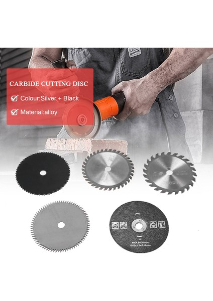 5 Parça Set Karbür Kesme Bıçağı Küçük Daire Testere Bıçağı 85MM Ağaç Işleme Ev Dıy Testere Bıçağı (Yurt Dışından) fırsatları