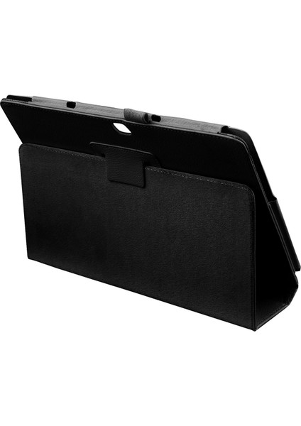 10.6 Windows 8 Rt Tablet Için 2x Standlı Deri Kılıf Kapağı, Siyah (Yurt Dışından)