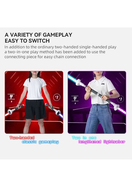 Uzun Sopa Vr Kolu 2 Light Saber Oyunları Için Gamepad Uzatma Sapları Meta 2 Vr Oyun Aksesuarları Için Stand (Yurt Dışından)