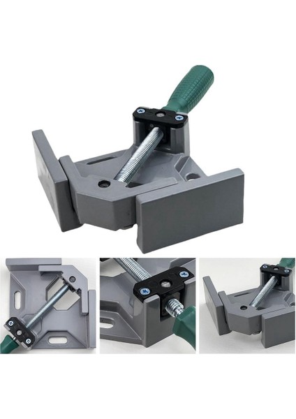 Alüminyum Tek Kolu 90 Derece Sağ Açı Kelepçe Açı Kelepçe Ağaç Işleme Çerçeve Klip Sağ Açı Klasör Aracı 1 Adet (Yurt Dışından)