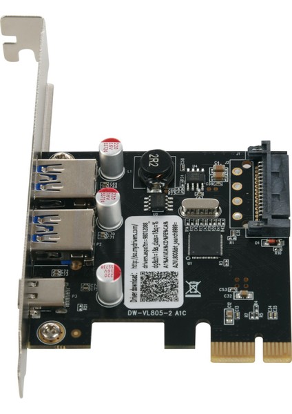 2x USB 3.1 Tip C Pcie Genişletme Kartı Pci-E - 1 Tip C ve 2 Tip A 3.0 USB Adaptörü Pci Express Denetleyici Hub (Yurt Dışından)