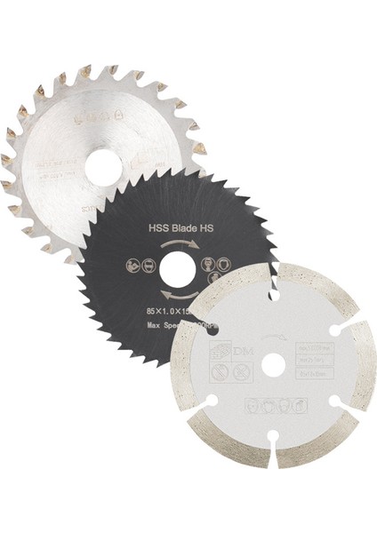Mini Dairesel Testere Bıçağı Seti 4 Adet 85MM Elmas Testere Bıçağı Kesici Metal Alüminyum Kesme Hss/kesme Aleti (Yurt Dışından)