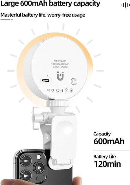 Şarj Edilebilir Telefon Selfie Halka Işığı, Telefon, Dizüstü Bilgisayar, Kamera, Selfie, Video Konferans-Siyah Için Telefon Işık Klipsi (Yurt Dışından) modelleri