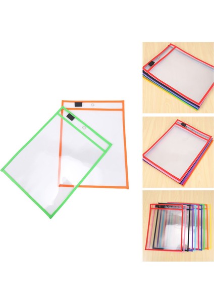 30 Paket Kuru Silinebilir Cepler Pvc Şeffaf Kuru Silinebilir Dosya Çantası Yeniden Kullanılabilir Kuru Silinebilir Çanta (Yurt Dışından) indirimleri
