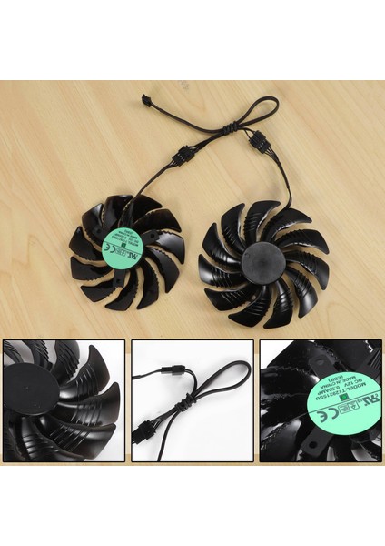 88 mm Grafik Ekran Kartı Fanı Soğutucu T129215SU PLD09210S12HH Geforce Gtx 1050 1060 1070 Ti Rx 480 470 G1 R9 380X GV-RX570 580 (Yurt Dışından)