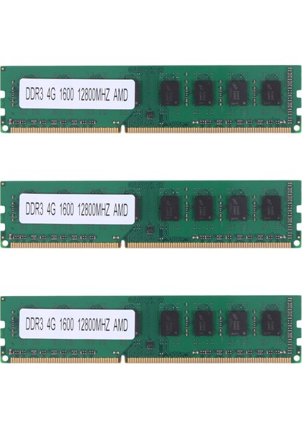 3x Ddr3 4 GB Bellek Ram PC3-12800 1,5 V 1600 Mhz 240 Pin Masaüstü Bellek Dımm Arabelleksiz ve Ecc Olmayan (Yurt Dışından)