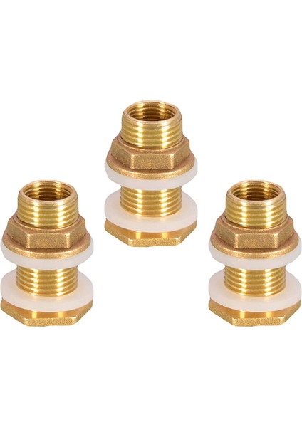 Prinç Bölme Bağlantısı, 3 Takım 3/8 Inç Dişi 1/2 Inç Erkek Prinç Su Deposu Konnektörü Dişli Halkalı (Yurt Dışından) modelleri