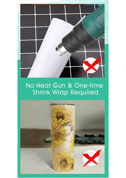 Silikon Kılıf Süblimasyon Tumbler Bant Seti - Sıska Düz Boşluklu Bardaklar, Süblimasyon Aksesuarları Sararları Için Kullanın - 20 Oz (Yurt Dışından) modelleri