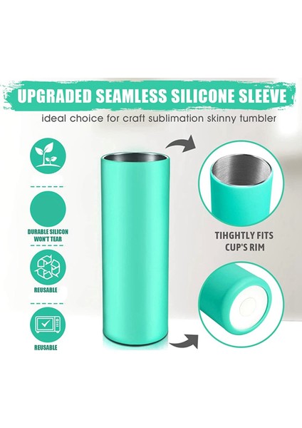Silikon Kılıf Süblimasyon Tumbler Bant Seti - Sıska Düz Boşluklu Bardaklar, Süblimasyon Aksesuarları Sararları Için Kullanın - 20 Oz (Yurt Dışından) indirimleri