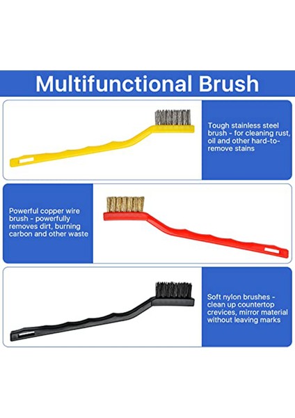 Mini Tel Fırçalar 60 Sayılı Paslanmaz Çelik Fırçalar Kaynak Cürufu Kirini Temizlemek Için 2 Kazıyıcılı Pirinç/naylon Fırçalar (Yurt Dışından) modelleri