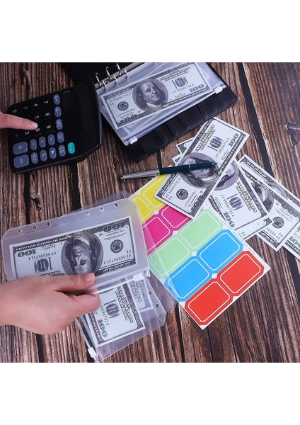 A6 Pu Deri Bütçe Organizatör Bağlayıcı Setleri, Depolama Nakit, Madeni Para, Çek, Makbuz Siyahı Için Harikadır (Yurt Dışından) modelleri