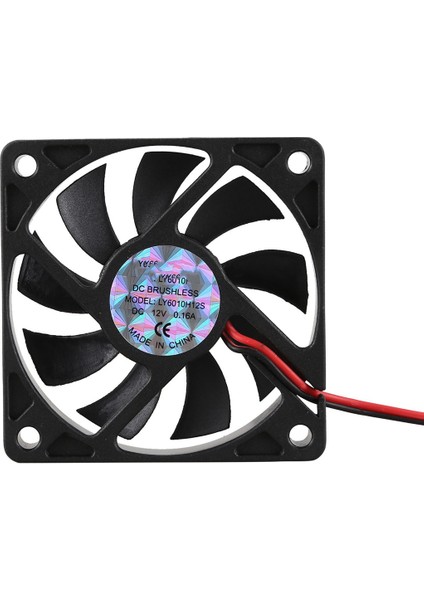 5x Masaüstü Bilgisayar Kasası Dc 12V 0.16A 60MM 2 Pin Soğutucu Soğutma Fanı (Yurt Dışından)