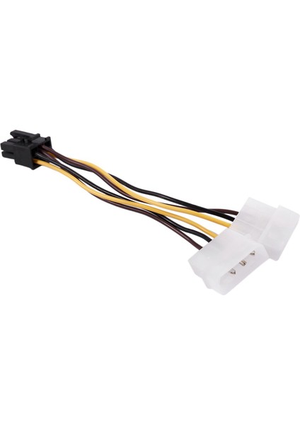 2x A Çift 4-Pin Molex Ide - 6 Pin Pcı-E Grafik Kartı Güç Bağlantı Kablosu Adaptörü (Yurt Dışından)