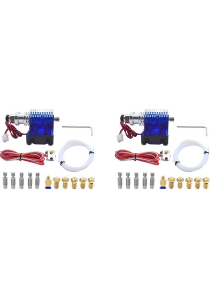 Stil Kafa Hotend Tam Kiti ile 10 Adet Ekstruder Baskı Kafası + V6 Reprap 24V Için 10 Adet Meme Boğazı (Yurt Dışından)