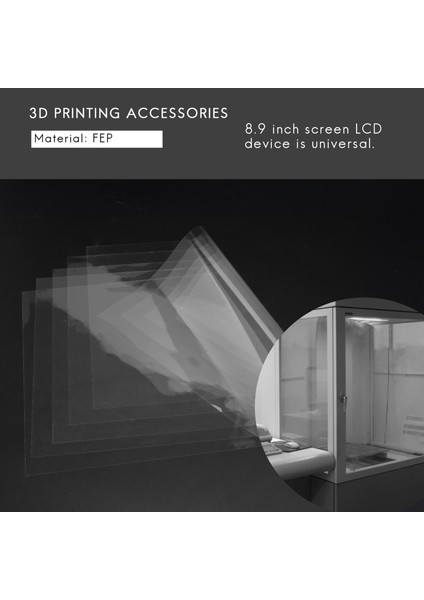 280 x 200MM 11 x 8 Inç Lcdfep Film Teksir D8 3D Yazıcı Parçaları 5 Adet (Yurt Dışından)