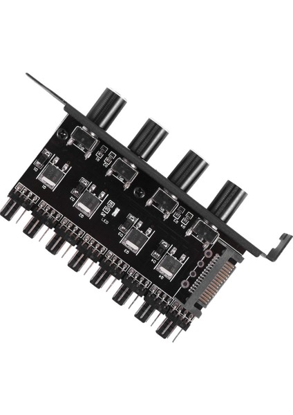 6x Pc 8 Kanal Fan Hub 4 Topuzu Soğutma Fanı Hız Kontrol Cihazı Cpu Kasa HDD VGA Pwm Fan Pci Braketi Güç 12 V Tarafından (Yurt Dışından)