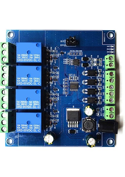 3x Modbus Rtu 4 Yollu Röle Modülü 7-24V Röle Modülü Anahtarı RS485/TTL Giriş ve Çıkış, Anti Ters Koruma ile (Yurt Dışından)