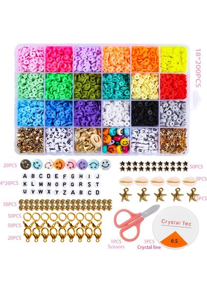 3600 Adet/kutu 6mm Kil Bilezik Boncuk Takı Yapımı Için Kit, Düz Yuvarlak Polimer Kil Boncuk Dıy El Yapımı Aksesuarlar (Yurt Dışından) modelleri