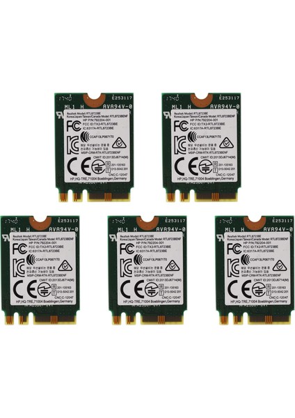 5x Kablosuz Adaptör Realtek RTL8723BE 802.11N Wifi Kartı Bluetooth 4.0 Ngff Kart 843338-001 300 Mbps (Yurt Dışından)