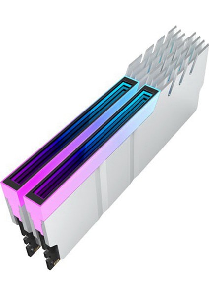 2x Bilgisayar Ddr4 Ddr5 5 V Argb Sync Bellek Radyatör Pc Rgb Renkli Ram Soğutucu Soğutucu Soğutma Shim Zırh Gümüş Beyaz (Yurt Dışından)