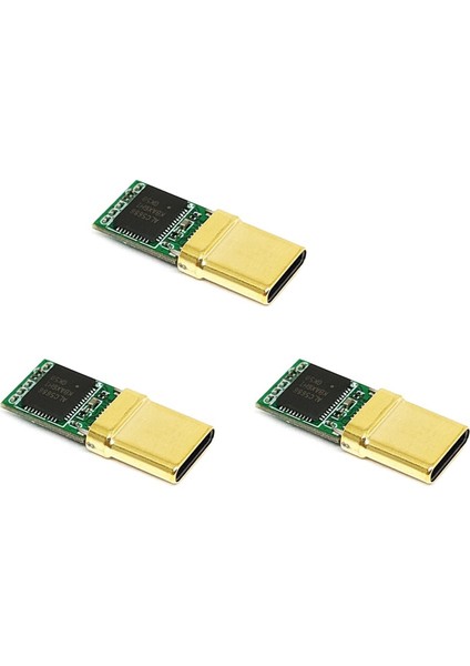3x Usb-C Erkek Fiş, Dekoder Çipi ALC5686, Altın Kaplama 1u, 32BIT 384KHZ Ses Fişi, Hızlı Şarj Konektörü Dıy Adaptörü (Yurt Dışından)