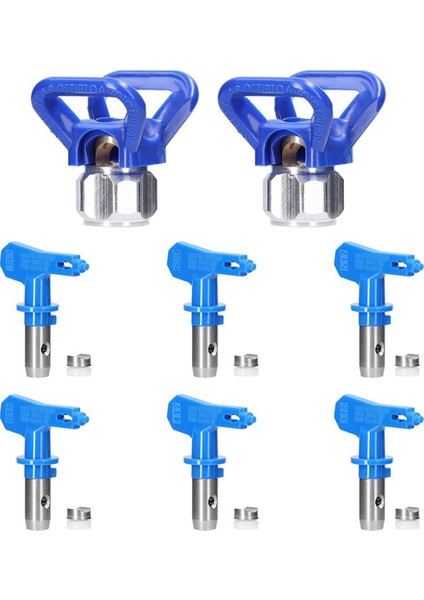 Havasız Püskürtme Makinesi Için Püskürtme Uçları, Tersinir Havasız Boya Püskürtme Memesi Uçları 6 Adet, 2 Adet Meme Yuvası ile (Yurt Dışından) modelleri