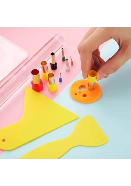 44 Adet Polimer Kil Araçları, Kil Daire, Akrilik Kil Rulo, Çömlekçilik Seramik Dıy Kil Araçları Heykel Için (Yurt Dışından) modelleri