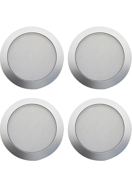 2x Tavan Hoparlör Izgarası, 4 Inç Tavana Gömülü Ses Hoparlör Izgarası (Gümüş) (Yurt Dışından)
