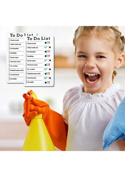 4 Adet Yapılacaklar Listesi Memo Panosu Çıkarılabilir Mesaj Panosu Plastik Rv Kişisel Program Panosu 8 Kartlı (Yurt Dışından)