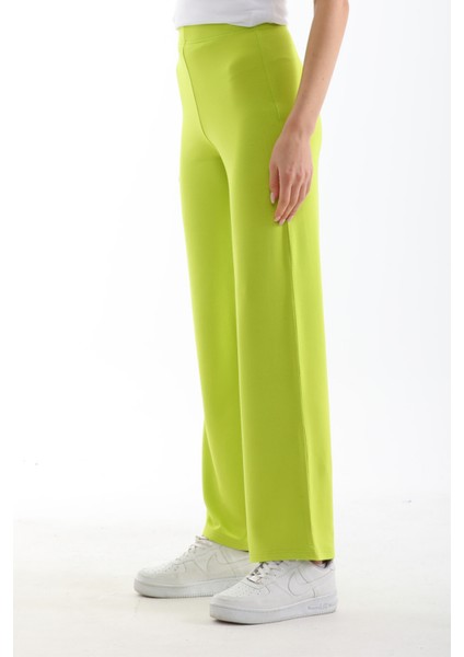 Viskon 2 Iplik Lycra Eşofman Alt-Kiwi