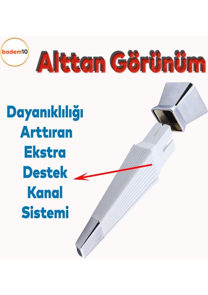 Dempa Lüks Mobilya Oturma Grubu Kanepe Sehpa Tv Ünitesi Koltuk Ayağı Baza Ayakları Beyaz Krom 26 cm fırsatları