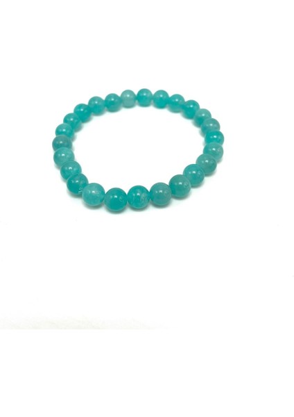 Sertifikalı Premium Kalite Amazonit 8mm Elastik Misinalı Doğal Taş Bileklik fiyatları