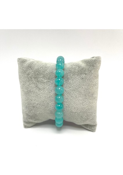 Sertifikalı Premium Kalite Amazonit 8mm Elastik Misinalı Doğal Taş Bileklik fırsatları