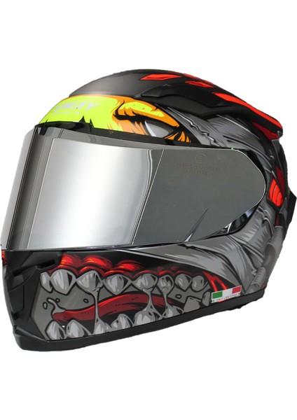 Sw 820 Venom Full Face Motosiklet Kaskı - L