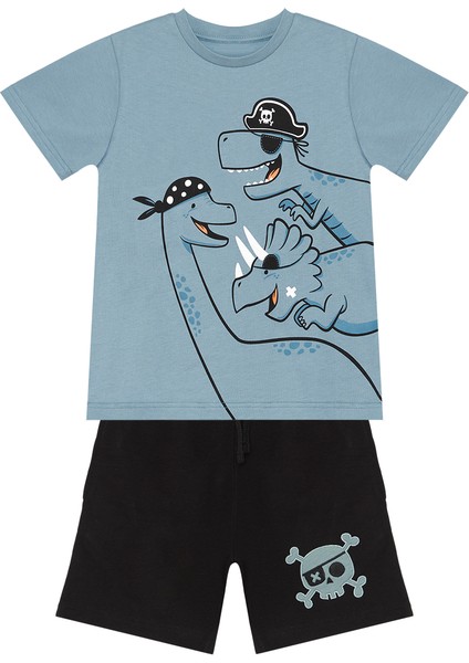 Korsan Dinolar Erkek Çocuk T-Shirt Şort Takım modelleri