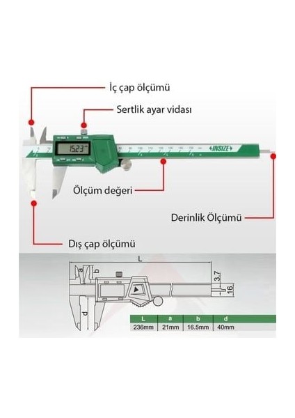 1103-150 Dijital Kumpas 0-150MM (Absolute Model)