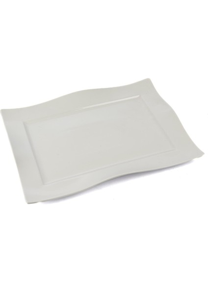 Beyaz Porselen Servis Tabağı 41X30X4CM fiyatları