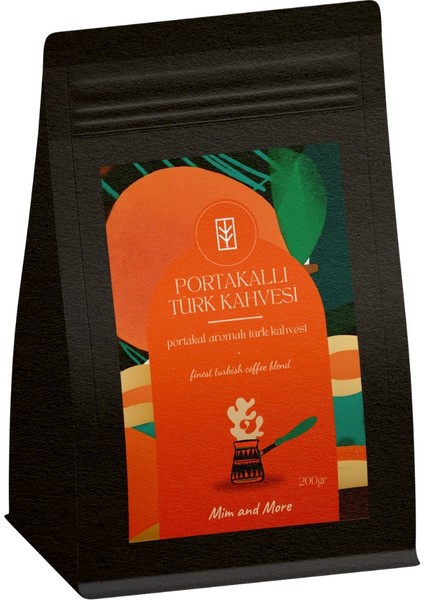 Orange Turkish Coffee - Portakal Aromalı Türk Kahvesi, 200 gr