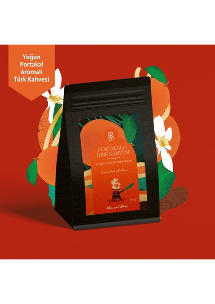 Orange Turkish Coffee - Portakal Aromalı Türk Kahvesi, 200 gr
