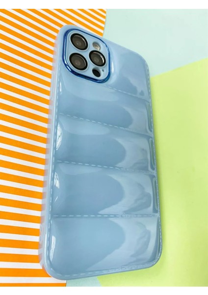 Apple Iphone 14 Pro Uyumlu Puffer Silikon Kılıf Kamera Koruma Lens Korumalı Parlak Telefon Kılıfı